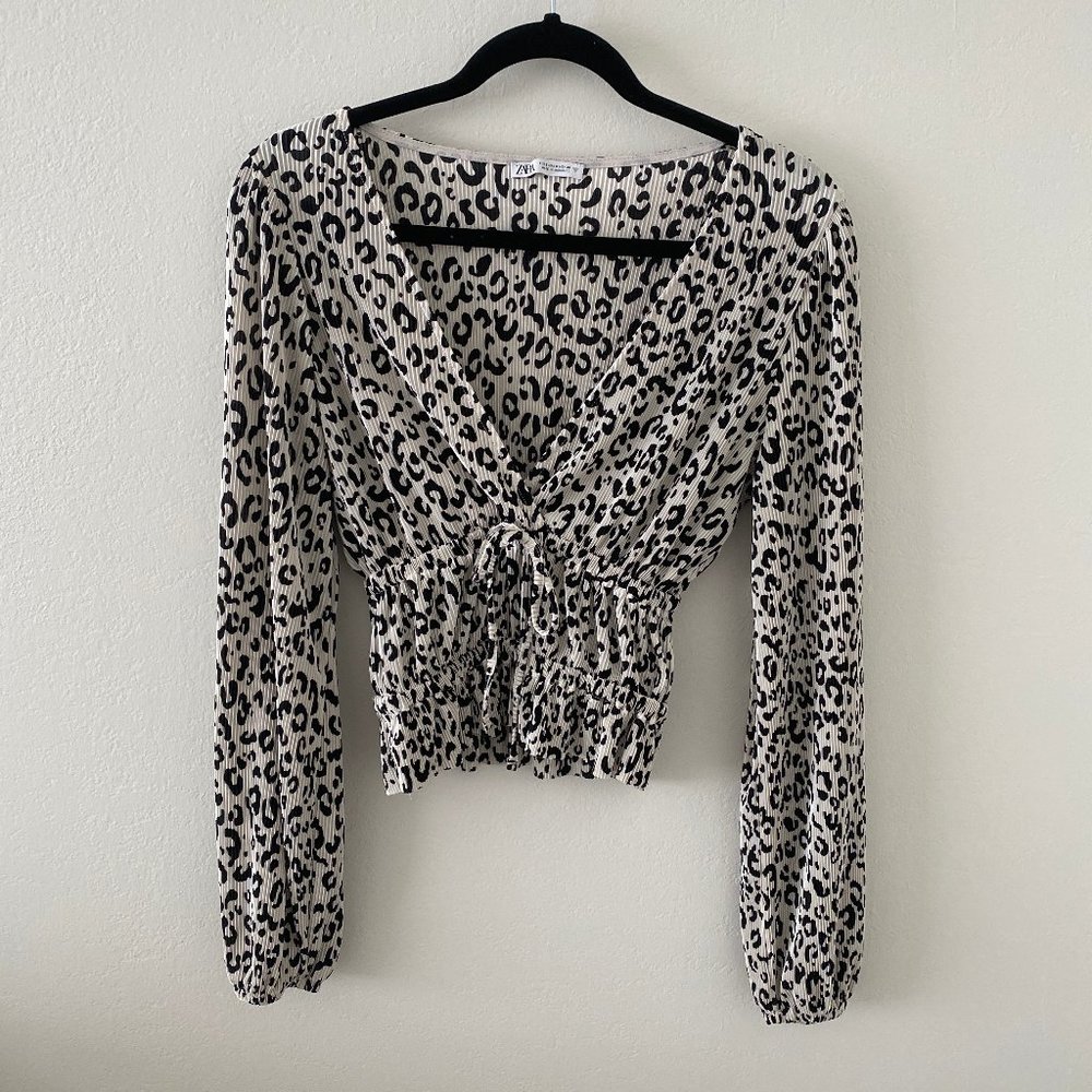 Zara Leopard Print Blouse